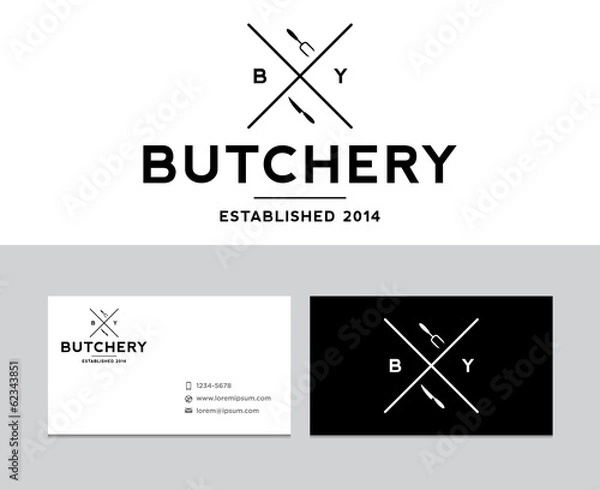 Obraz Butchery logo