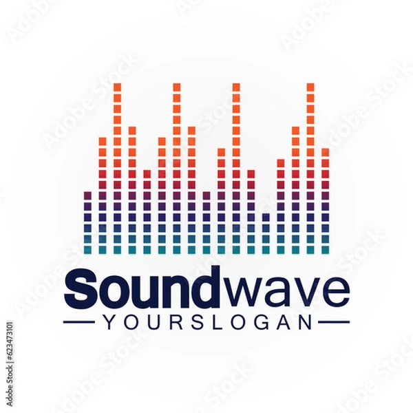 Obraz Sound wave logo and symbol vector
