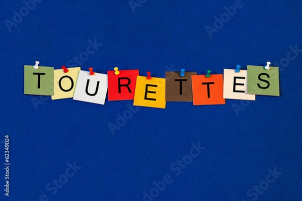 Obraz Tourettes, seria znaków dla definicji medycznych, zespół Tourette'a