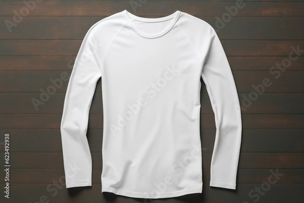 Fototapeta Blank Hoodie clean t-shirt mockup, isolated, front view. Empty t-shirt model mock up	
