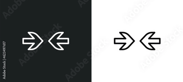 Fototapeta opposition icon isolated in white and black colors. opposition outline vector icon from user interface collection for web, mobile apps and ui.