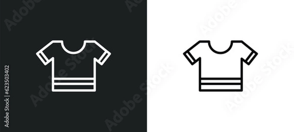 Fototapeta football jersey icon isolated in white and black colors. football jersey outline vector icon from sport collection for web, mobile apps and ui.