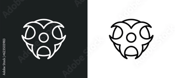 Fototapeta toxic warning icon isolated in white and black colors. toxic warning outline vector icon from signs collection for web, mobile apps and ui.