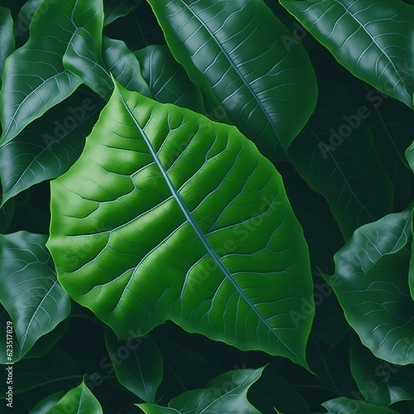 Fototapeta green leaves background