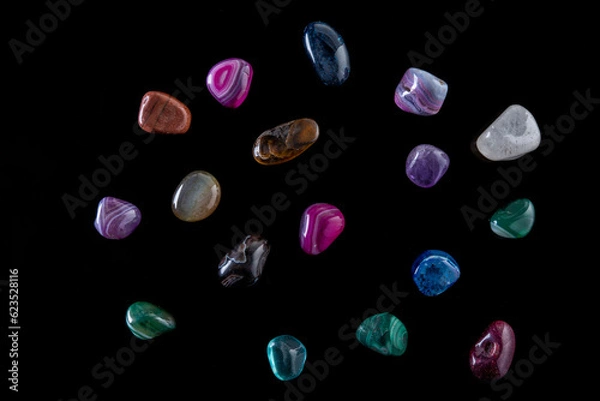 Obraz gemstones on black;