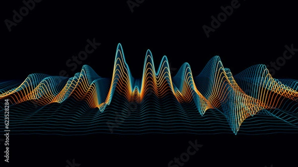 Obraz Wave equalizer wave 3d design