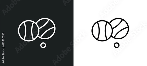 Fototapeta petanque icon isolated in white and black colors. petanque outline vector icon from activity and hobbies collection for web, mobile apps and ui.