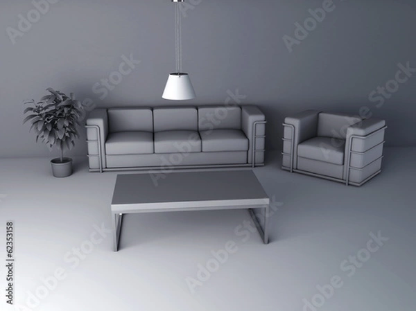 Fototapeta interior 3d