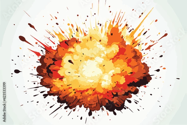 Obraz Cartoon vector explosion background