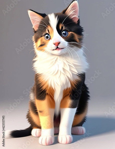 Obraz A beautiful cat generated by AI