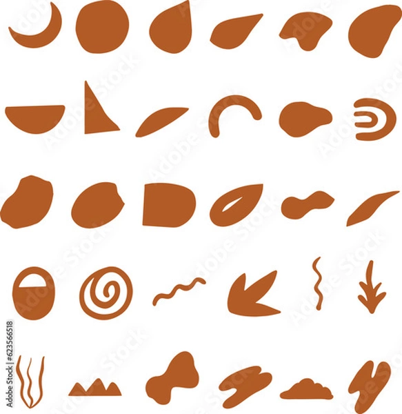 Obraz Hand drawn abstract vector shapes 
