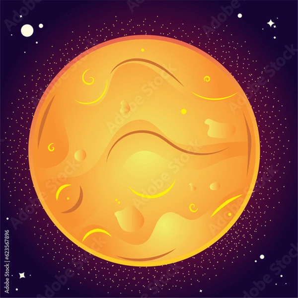 Fototapeta Isolated abstract plantet Cosmic star Vector