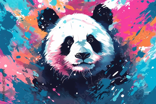 Obraz colorful panda