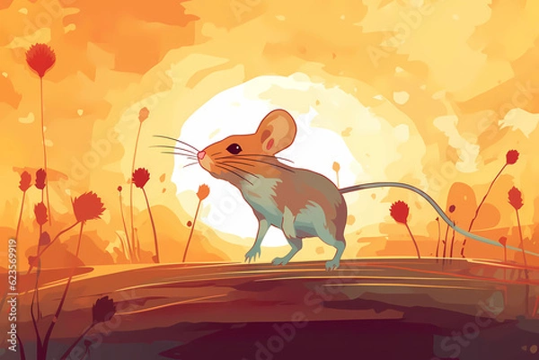 Obraz mouse on a field