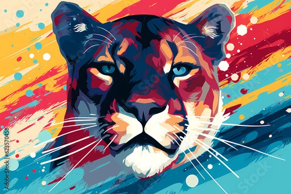 Obraz colorful puma
