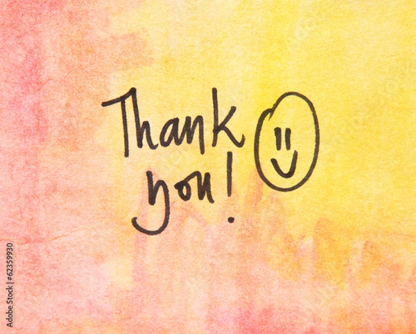 Fototapeta thank you note