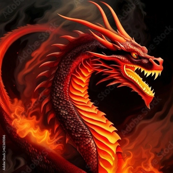 Obraz fire dragon