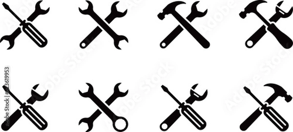 Fototapeta 工具のマークのセット