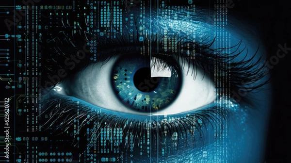 Obraz Privacy and Cybersecurity, The complexity of digital ethics background