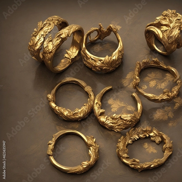 Fototapeta gold and silver generated by AI tool