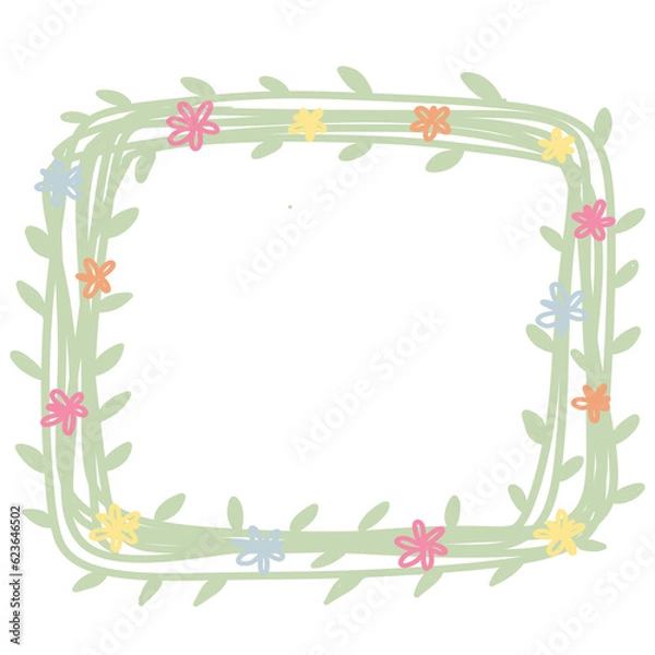 Obraz frame with flowers