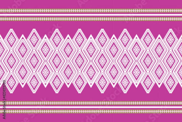 Fototapeta Ethnic pattern . Geometric chevron abstract illustration, wallpaper. Tribal ethnic vector texture. Aztec style. Folk embroidery. Indian, Scandinavian, African rug.design for carpet,sarong  
