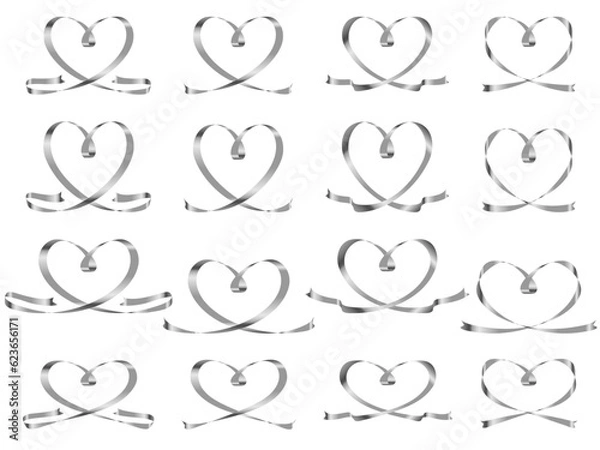 Fototapeta リボン047-6ハート