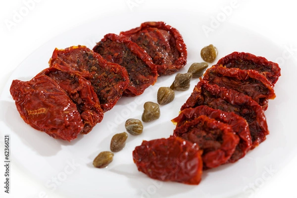 Obraz Dried tomatoes with capers