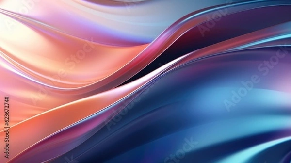 Obraz Abstract Chrome Texture Background. Generative AI
