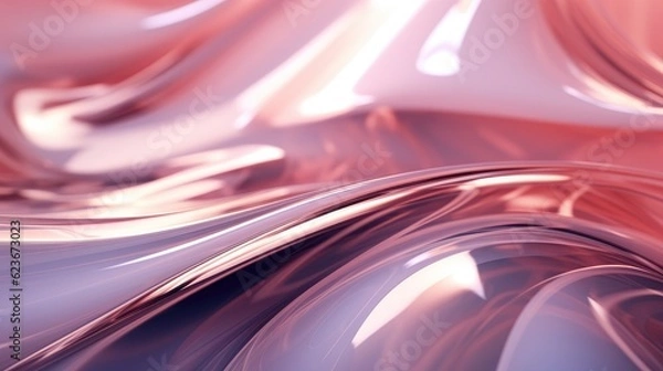 Obraz Abstract Chrome Texture Background. Generative AI
