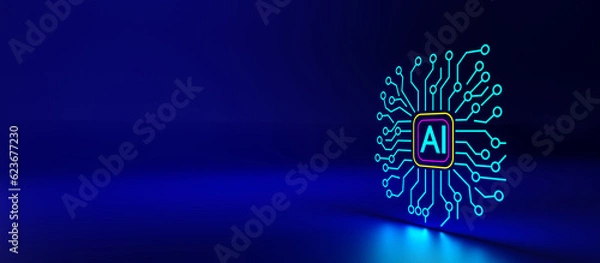 Obraz AI concept. AI-powered algorithms seamlessly analyzing vast data sets, enabling precise audience targeting, personalized campaigns, and optimized marketing strategies