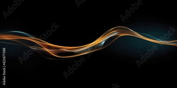 Obraz Abstract Curvey Background. Generative AI