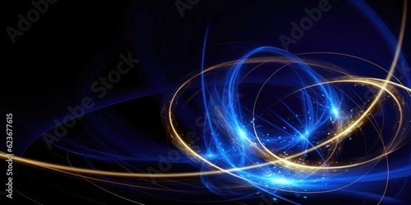 Obraz Abstract Curvey Background. Generative AI