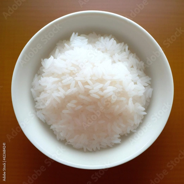 Fototapeta お茶碗に入れた白米