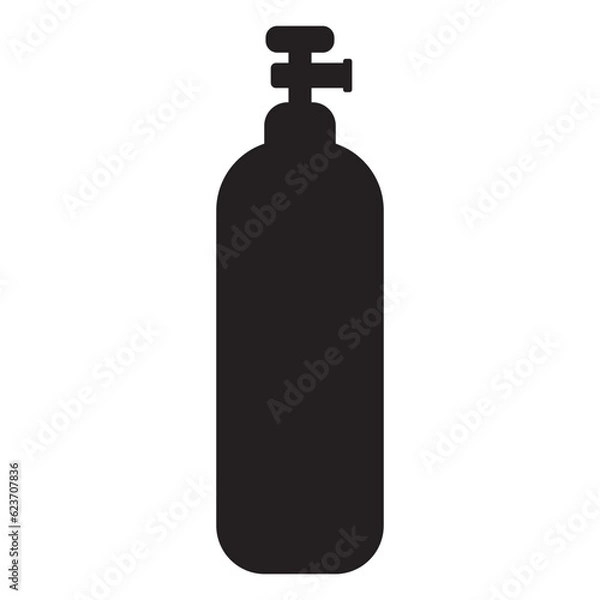 Obraz gas cylinder icon vector