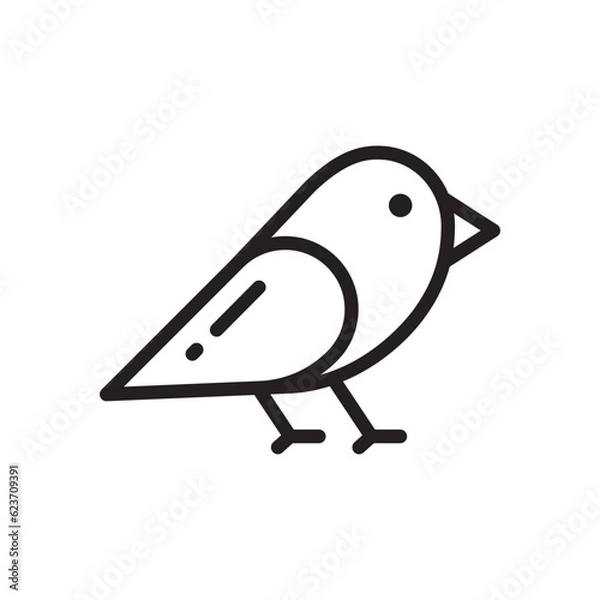 Fototapeta Bird vector icon. Birds flat sign design. Bird symbol pictogram. UX UI icon