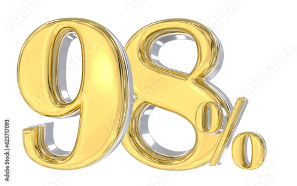 Fototapeta Anniversary Number 3D Gold 
