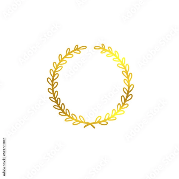 Obraz golden circle frame