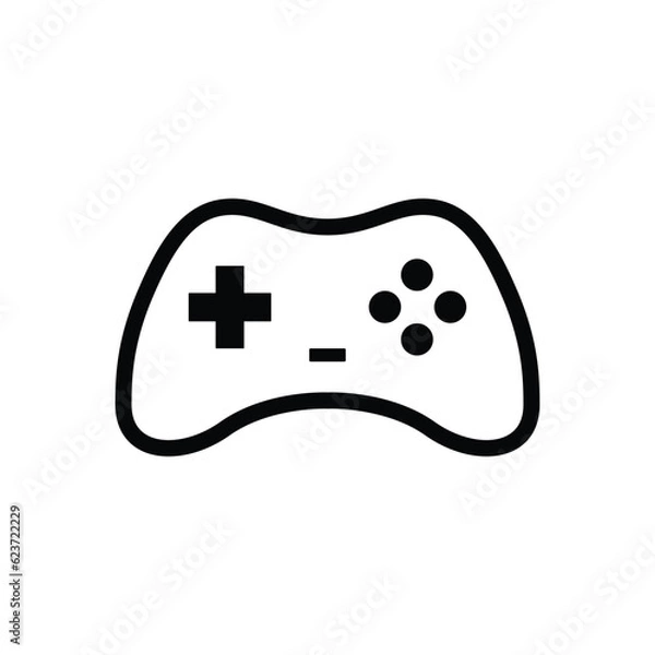 Fototapeta Joystick vector icon. Gamepad flat sign design. Game pad symbol pictogram. UX UI icon. Gaming icon