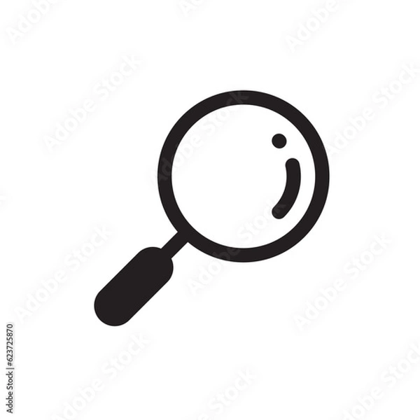 Fototapeta Loupe vector icon. Magnifier flat sign design. Zoom symbol pictogram. UX UI icon