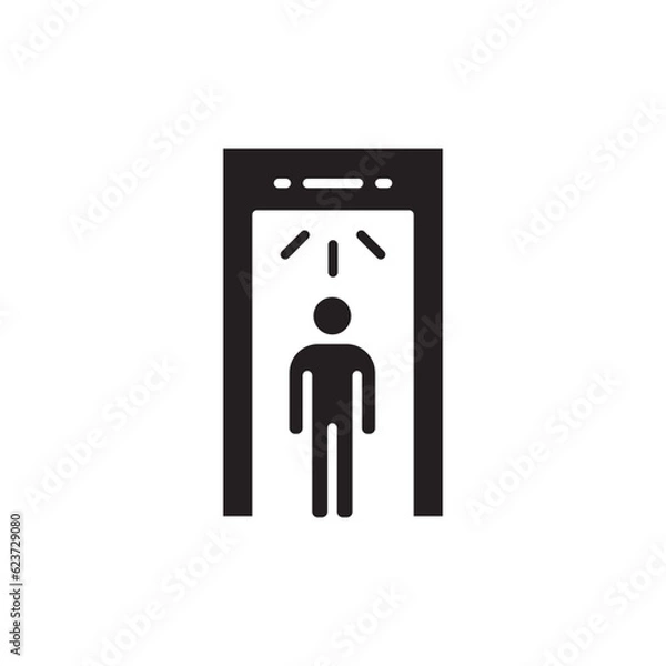 Fototapeta Metal detector vector icon. Metal detector flat sign design. Metal detector symbol pictogram. UX UI icon