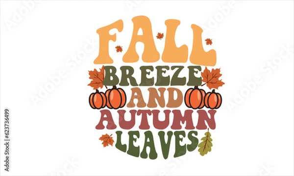 Fototapeta Fall Breeze and Autumn Leaves Design