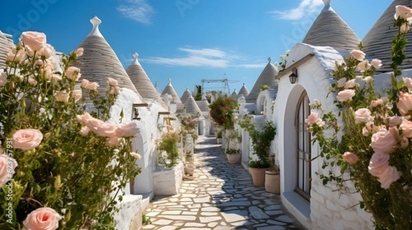 Fototapeta Among the Trulli of Alberobello: Suggestive Images of Authentic Apulia