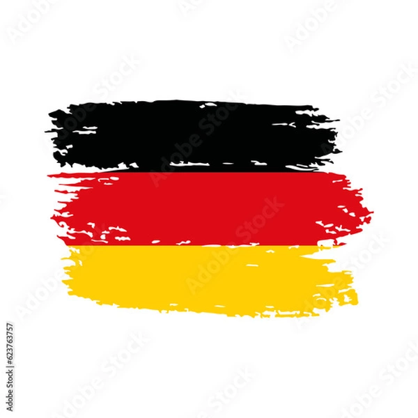 Fototapeta GERMANY Vector Flag on White