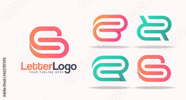 Obraz Letter logo or favicon design bundle