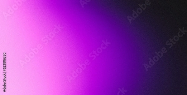 Fototapeta Pink magenta purple black grainy color gradient background, abstract dark banner design, noise texture
