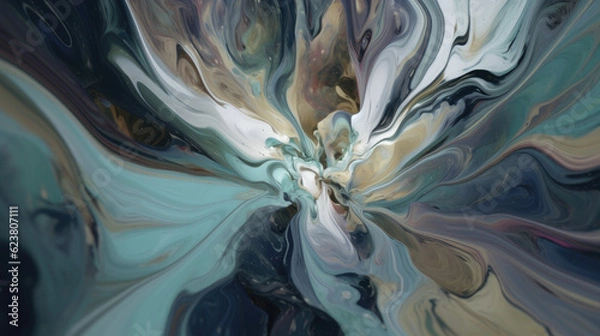 Obraz Dynamic Color Splashes: Abstract Fusion of Vibrant Hues