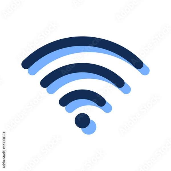Fototapeta wifi filled line icon