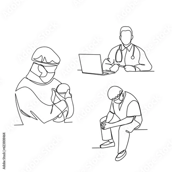 Fototapeta Doctor vector illustration