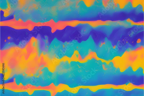 Obraz Abstract colorful background, rainbow color painting / illustration. Created with Generative AI	